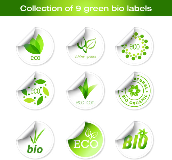 free vector Green sticker icon vector